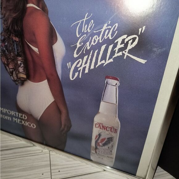 Cancun Premium Wine Cooler Bar Sign Vintage Man Cave 16in x 12in Exotic Chiller - Picture 6 of 8